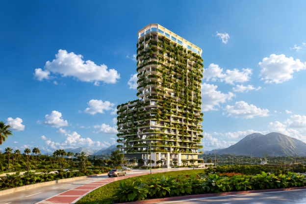 Diyar residential development in Islamabad featuring a wellness-led community with contemporary architecture, landscaped surroundings, and luxury apartments.