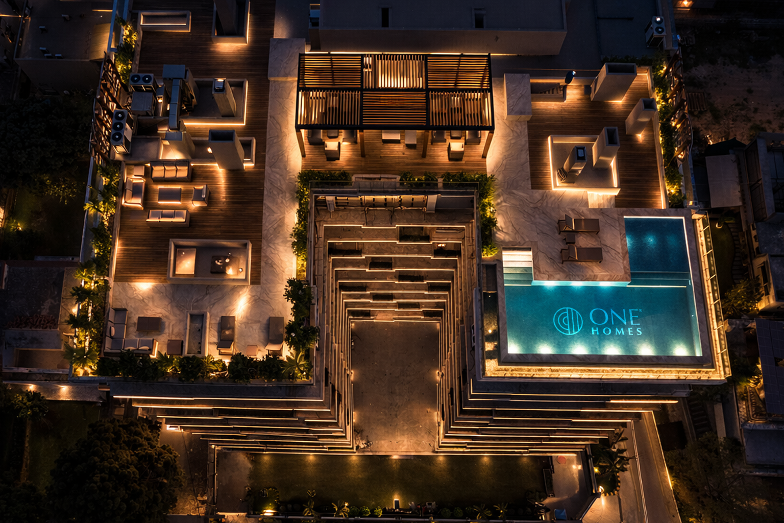 Sky pool and residents lounge
